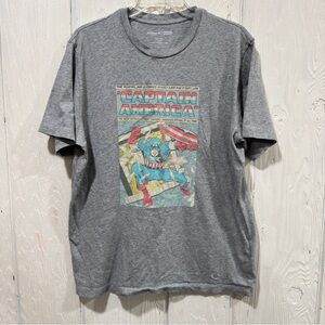 Coach x Marvel Captain America graphic T-shirt in heather grey cotton blend